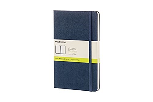 Moleskine Classic Notebook, Large, Plain, Sapphire Blue, Hard Cover (5 X 8.25) (Other)
