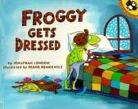 Froggy gets dressed