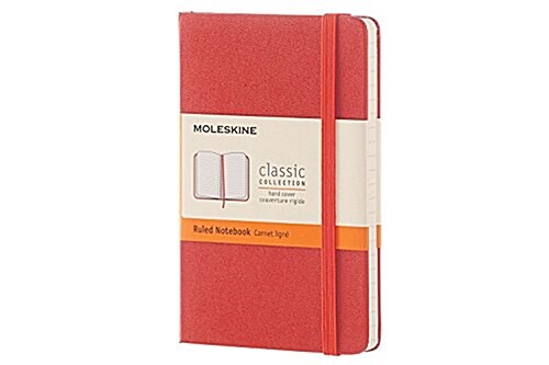 Moleskine Classic Notebook, Pocket, Ruled, Coral Orange, Hard Cover (3.5 X 5.5) (Other)