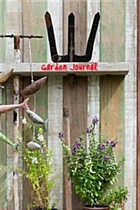 Garden Journal: Retro Garden Tools Gardening Journal, Lined Journal, Diary Notebook 6 X 9, 180 Pages (Paperback)