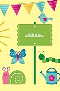 Garden Journal: Garden Gnome Cartoon Gardening Journal, Lined Journal, Diary Notebook 6 X 9, 180 Pages (Paperback)