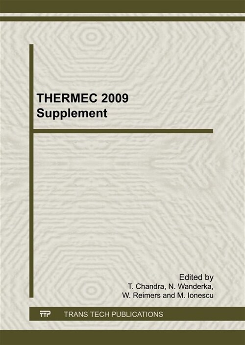 Thermec 2009 (CD-ROM, Supplement)