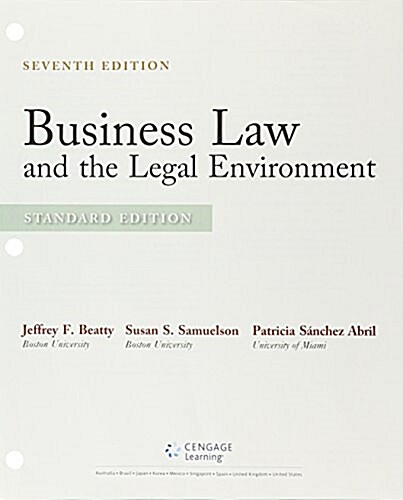 Business Law and the Legal Environment + Lms Integrated for Mindtap Business Law, 2-term Access (Loose Leaf, 7th, PCK)