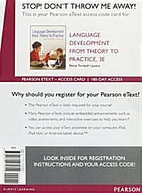 Language Development from Theory to Practice, Enhanced Pearson Etext -- Access Card (Hardcover, 3)