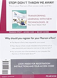 Transforming Learning with New Technologies, Enhanced Pearson Etext - Access Card (Hardcover, 3)