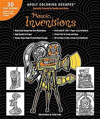 Adult Coloring Escapes - Mosaic Inventions (Paperback)