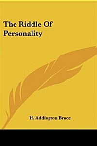 The Riddle Of Personality (Paperback)