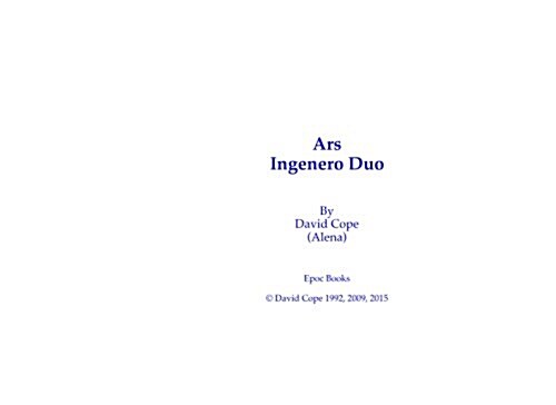 Ars Ingenero Duo (Paperback)