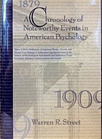 A Chronology of Noteworthy Events in American Psychology (Hardcover)