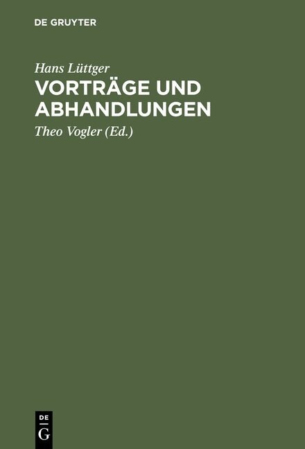 Vortr?e und Abhandlungen (Hardcover, Reprint 2014)