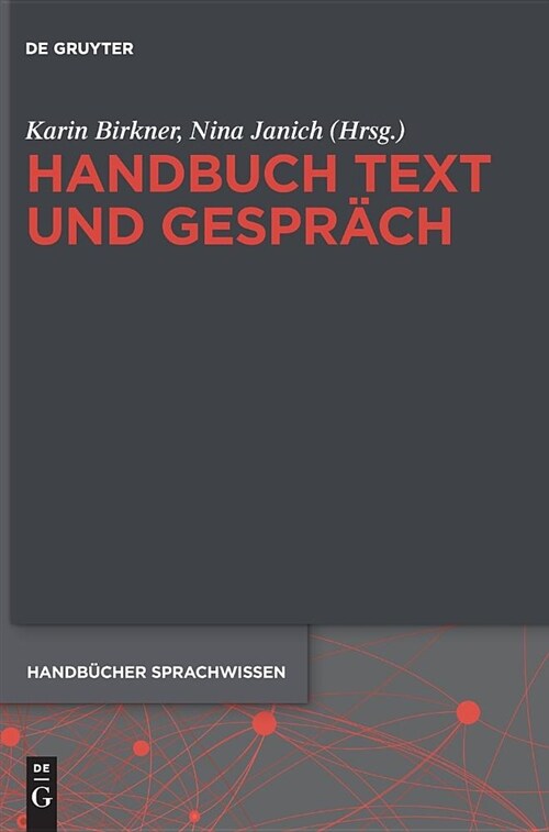 Handbuch Text Und Gesprach (Hardcover)