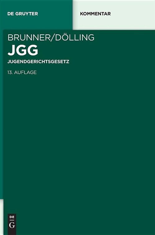 Jugendgerichtsgesetz (Hardcover, 13, Revised)