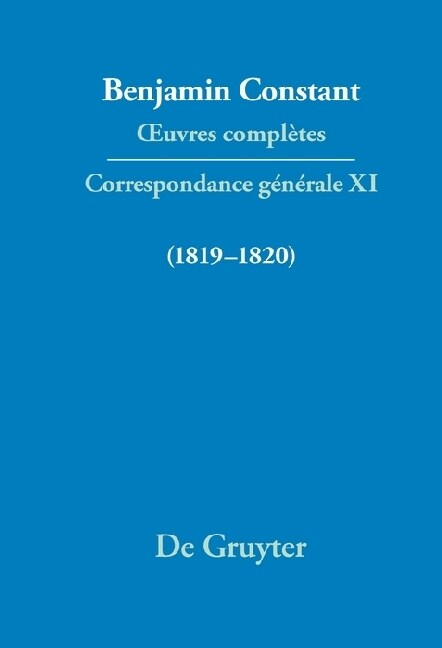 Correspondance G??ale 1819?820 (Hardcover)