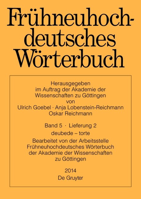 Fruhneuhochdeutsches Worterbuch Lieferung (Paperback)