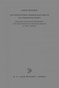 Ein Sp?antikes Wirtschaftsbuch Aus Diospolis Parva: Der Erlanger Papyruskodex Und Die Texte Aus Seinem Umfeld (P.Erl.Diosp.) (Hardcover)