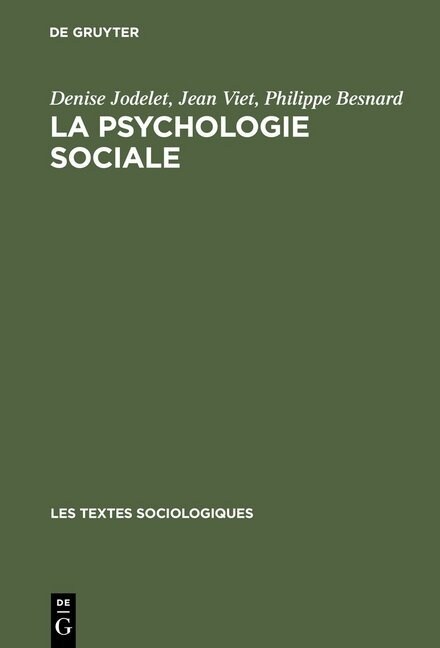 La psychologie sociale (Hardcover, Reprint 2014)