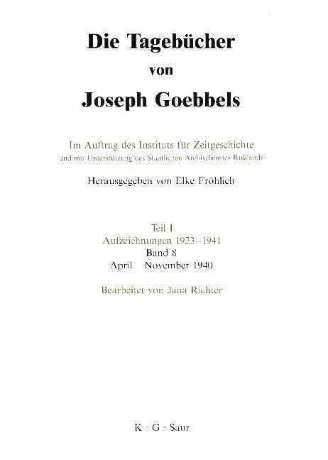 April - November 1940 (Hardcover)