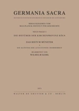 Die Bist?er Der Kirchenprovinz K?n. Das Bistum M?ster II. Die Kl?ter Der Augustiner-Chorherren (Hardcover)