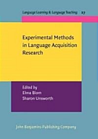 Experimental Methods in Language Acquisition Research (Hardcover)