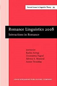 Romance Linguistics 2008 (Hardcover)