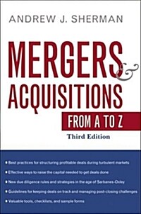 [중고] Mergers and Acquisitions from A to Z (Hardcover, 3)