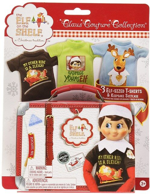 Claus Couture Graphic Tee Multipack (with 3 elf-sized t-shirts and keepsake tin suitcase)