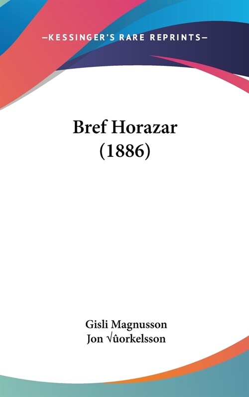 Bref Horazar (1886) (Hardcover)