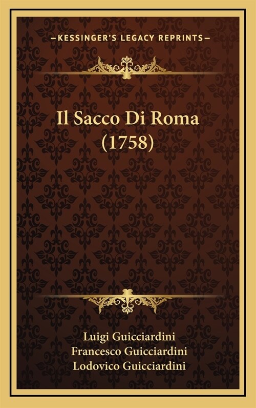 Il Sacco Di Roma (1758) (Hardcover)