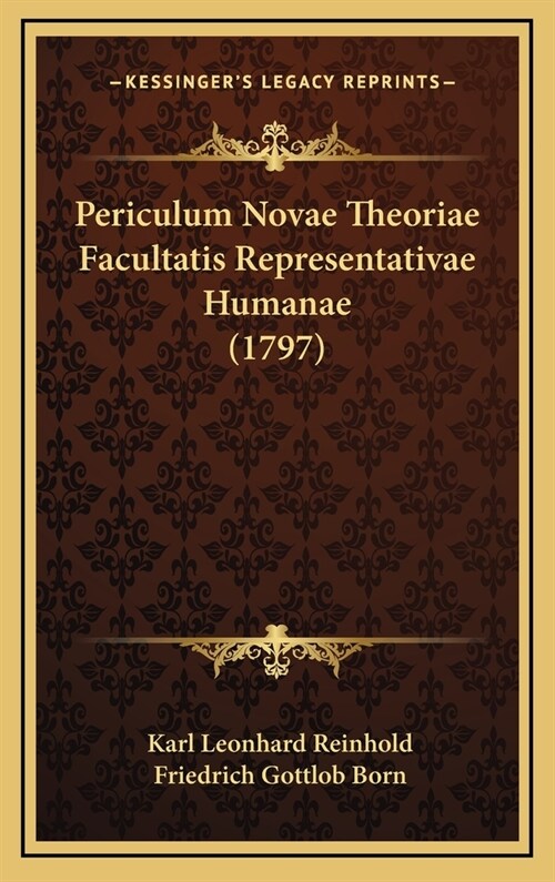 Periculum Novae Theoriae Facultatis Representativae Humanae (1797) (Hardcover)