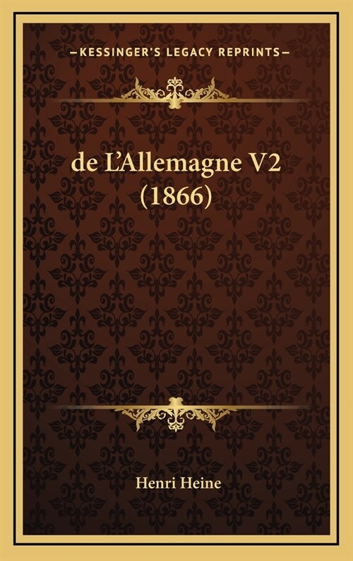 de LAllemagne V2 (1866) (Hardcover)
