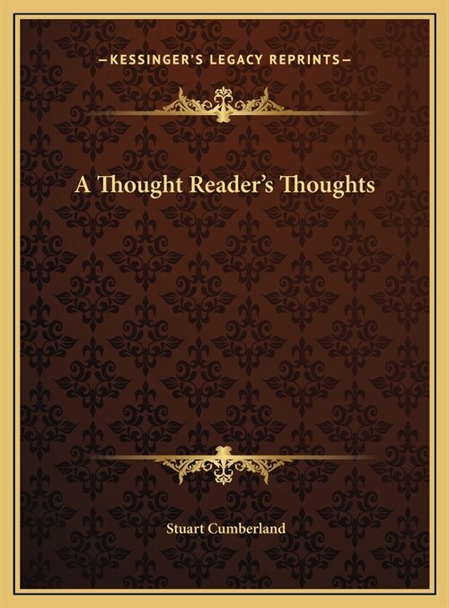 A Thought Readers Thoughts (Hardcover)