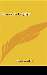 Opera in English (Hardcover)