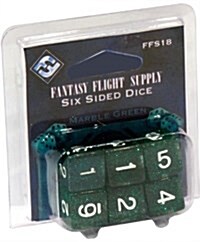 Fantasy Flight Supply Six-Sided Dice, Marble Green (Other)