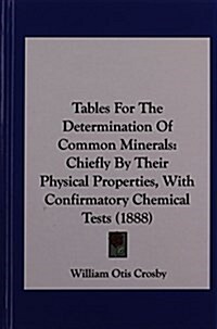 Tables for the Determination of Common Minerals: Chiefly by Their Physical Properties, with Confirmatory Chemical Tests (1888) (Hardcover)