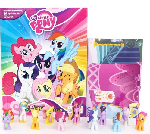 [중고] My Little Pony Busy Book (미니피규어 12개 포함) (미니피규어 10개 + 놀이판)