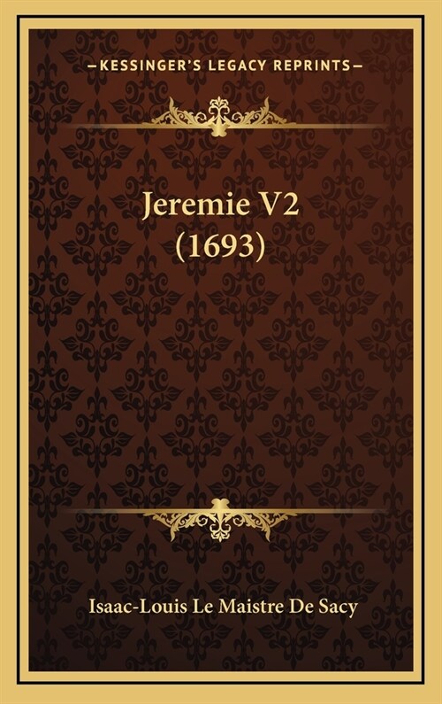 Jeremie V2 (1693) (Hardcover)