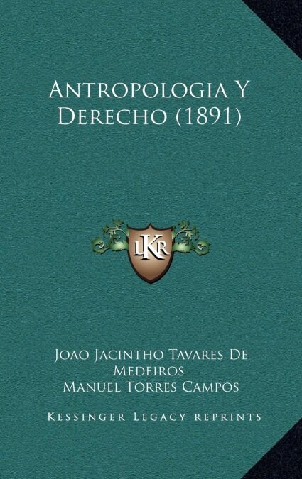 Antropologia y Derecho (1891) (Hardcover)