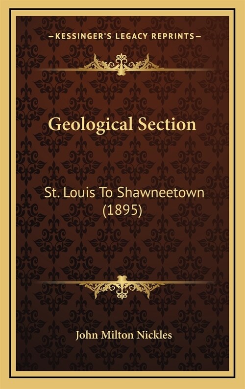 Geological Section: St. Louis to Shawneetown (1895) (Hardcover)