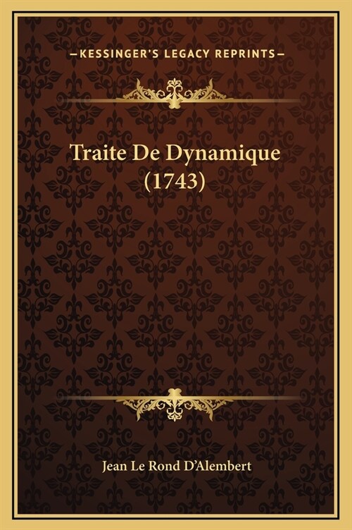 Traite de Dynamique (1743) (Hardcover)