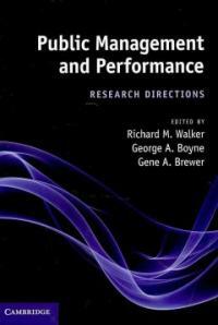 Public management and performance : research directions
