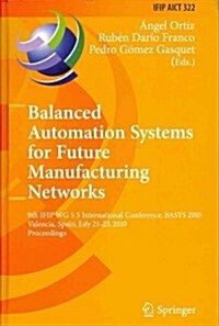 Balanced Automation Systems for Future Manufacturing Networks: 9th IFIP WG 5.5 International Conference, BASYS 2010, Valencia, Spain, July 21-23, 2010 (Hardcover)