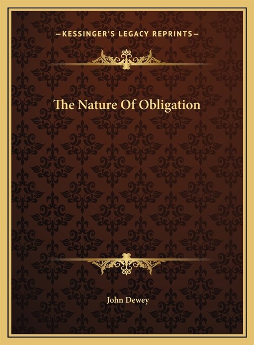 The Nature Of Obligation (Hardcover)