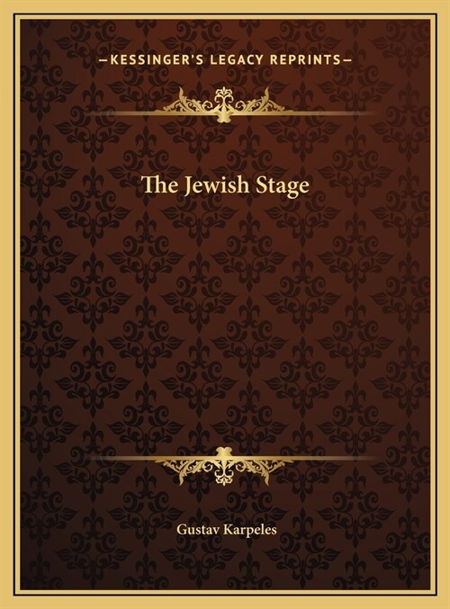 The Jewish Stage (Hardcover)