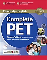 Complete PET Students Book without Answers with CD-ROM and Testbank (Package)