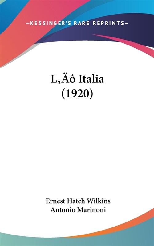 L Italia (1920) (Hardcover)