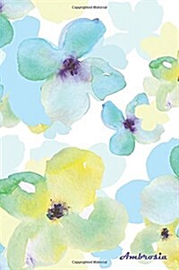 Ambrosia: 150-Page Blank Writing Journal with Watercolor Flower Painting on Cover (6 X 9 Inches / White) (Paperback)