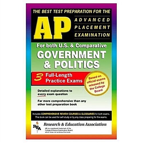 [중고] AP Government & Politics (REA) - The Best Test Prep for the Advanced Placement (Advanced Placement (AP) Test Preparation) (Paperback, annotated edition)