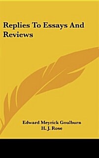 Replies to Essays and Reviews (Hardcover)