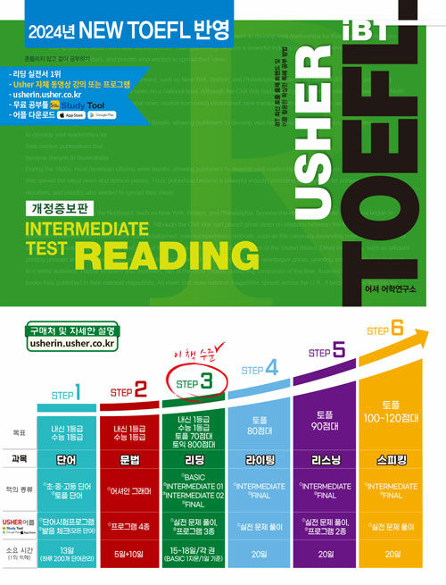 Usher iBT TOEFL Intermediate Test Reading