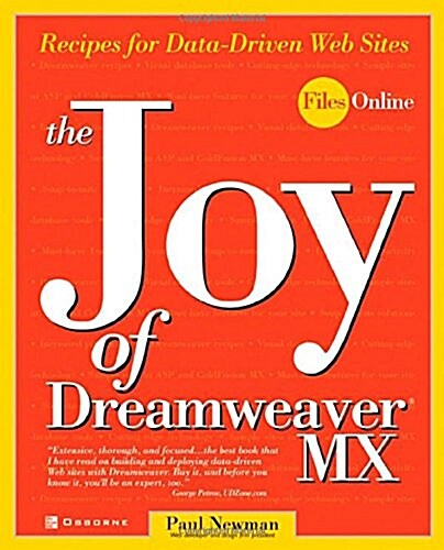 The Joy of Dreamweaver MX: Recipes for Data-Driven Web Sites (Paperback)